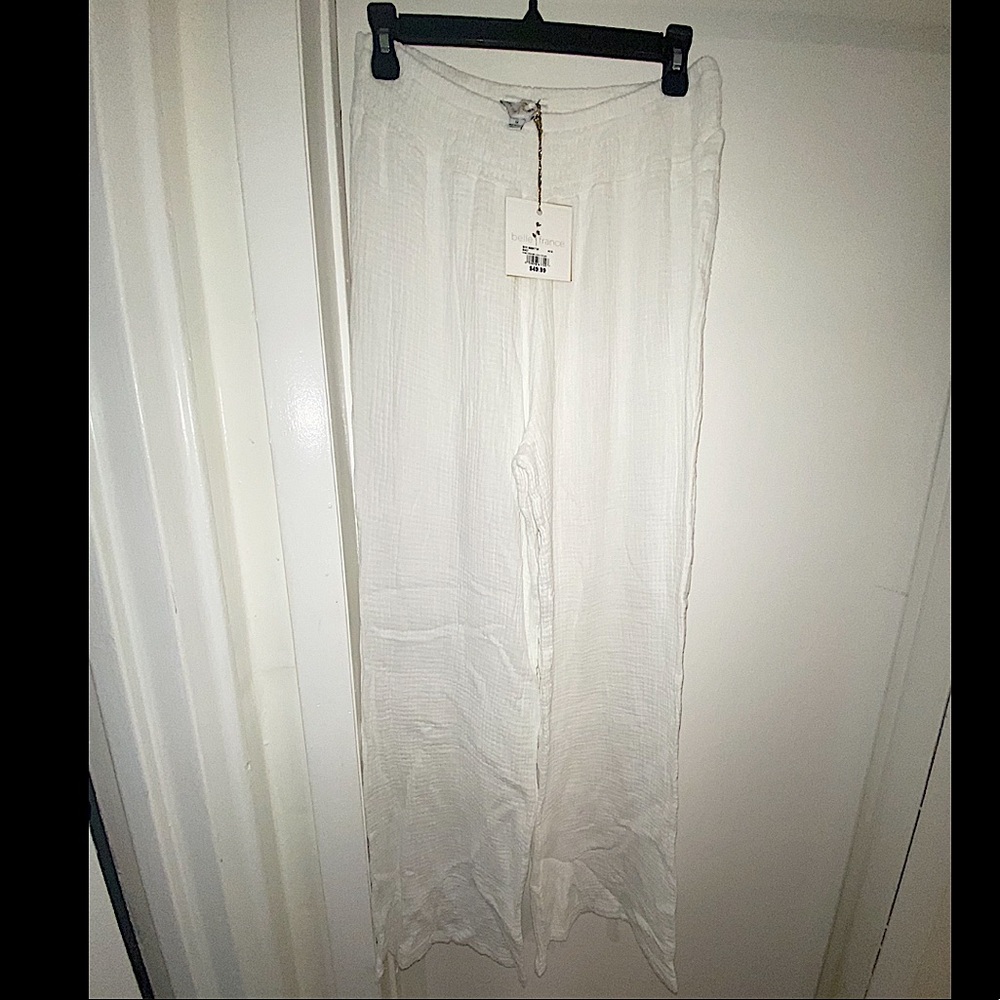 White Cover Up Pants- Size Medium NWT